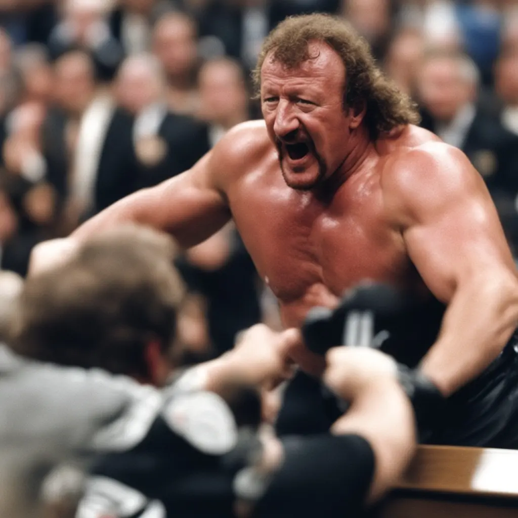 Unprecedented Battle Erupts at House of Representatives as Time-Displaced Terry Funk Rampages